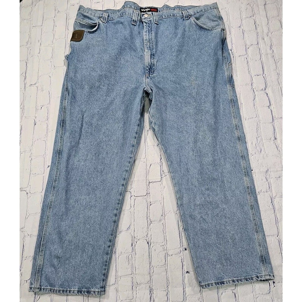 Wrangler RIGGS Durashield Blue Denim Carpenter Jeans Pants Cotton MENS 54X30
